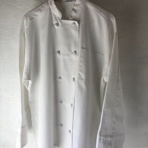Chef Apparel Chef Coat, White, Large, knotted buttons